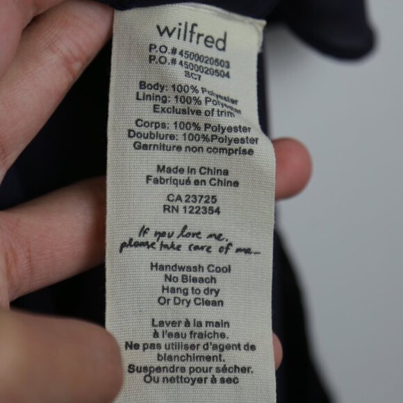 NWOT Aritzia Wilfred Sabine Dress Faux-Wrap Mini dress With Pockets Size Small - Picture 5 of 7